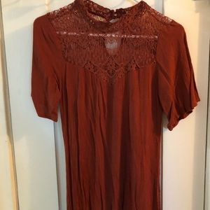 Burnt Orange Fall Dress